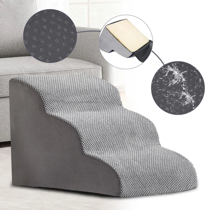 Escalier Premium 3 Marches Imperméable pour Chiens & Chats - HautePattes