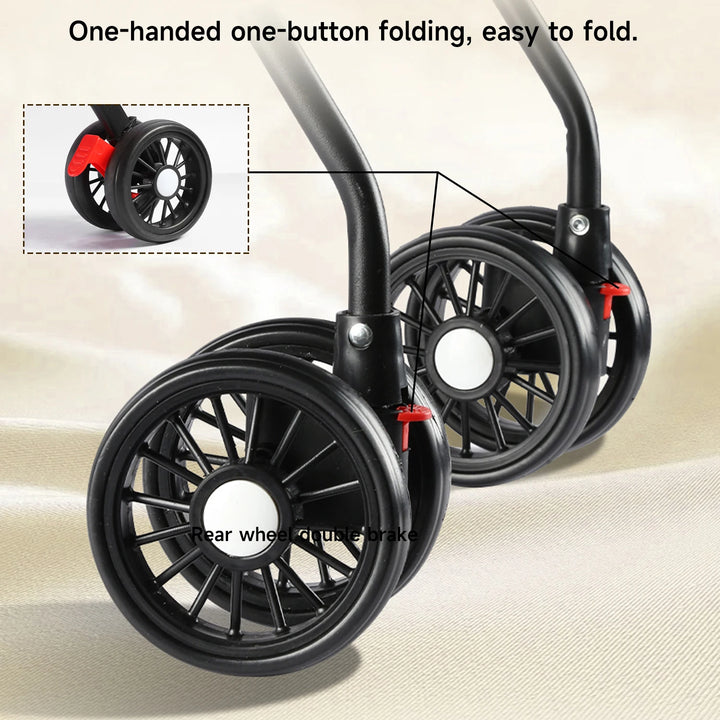 Poussette Multifonction 3-en-1 pour Animaux - HautePattes