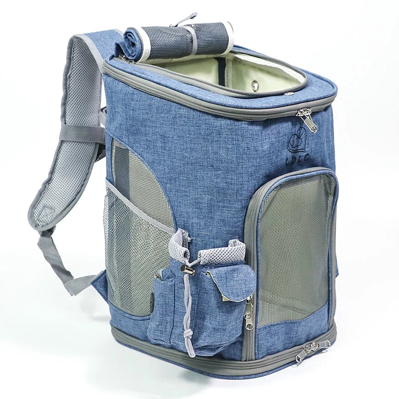 Sac à dos de transport pour animaux de compagnie, sac à bandoulière respirant pour voyage en plein air pour petits chiens et chats, emballage Portable, transport de fournitures pour animaux de compagnie - HautePattes