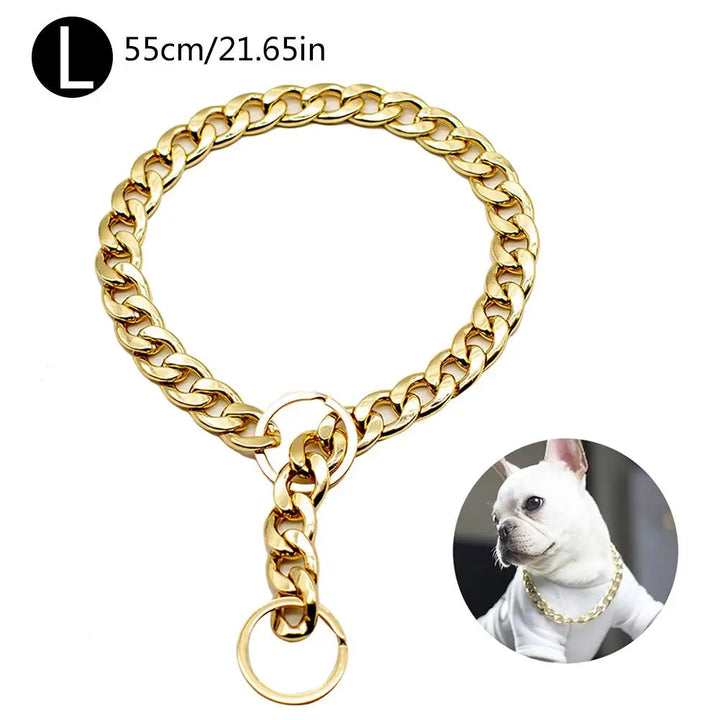Collier doré chien puissant : sobre, statutaire, taillé pour les vrais liens