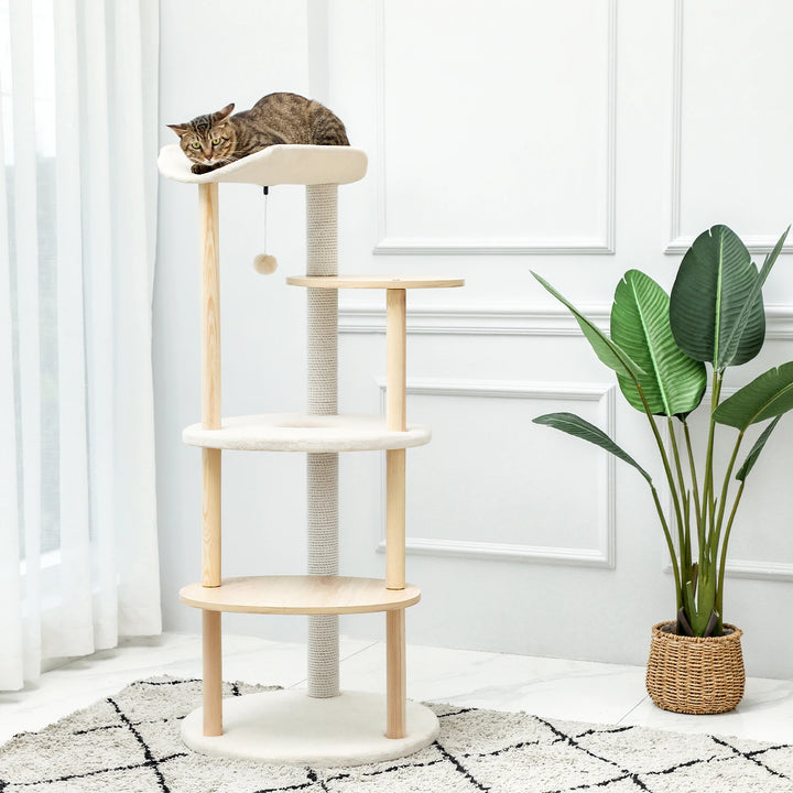Arbre à chat design 89 cm – Élégance et confort pour petits espaces