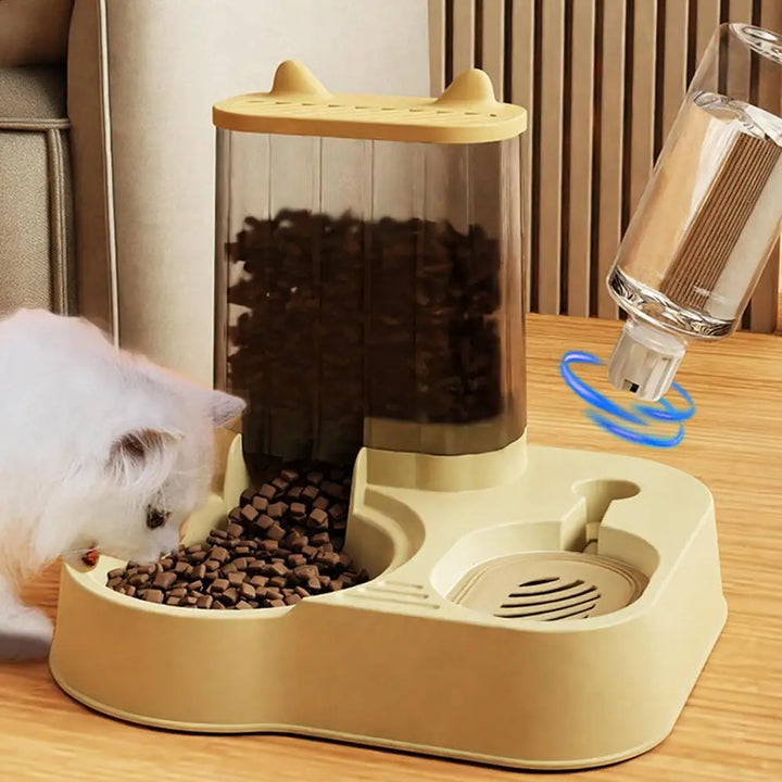 Distributeur Automatique 2-en-1 pour Nourriture & Eau - HautePattes