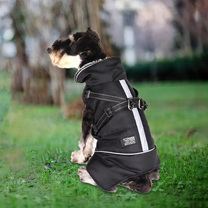 Manteau triple épaisseur avec harnais intégré et col chaud