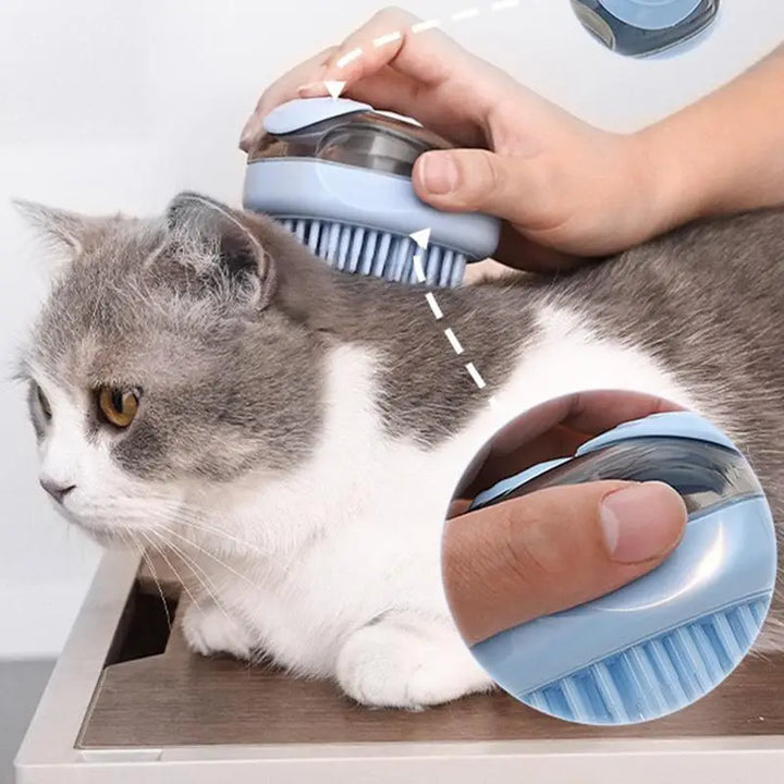 Brosse bain chien chat : pelage doux, massage relaxant