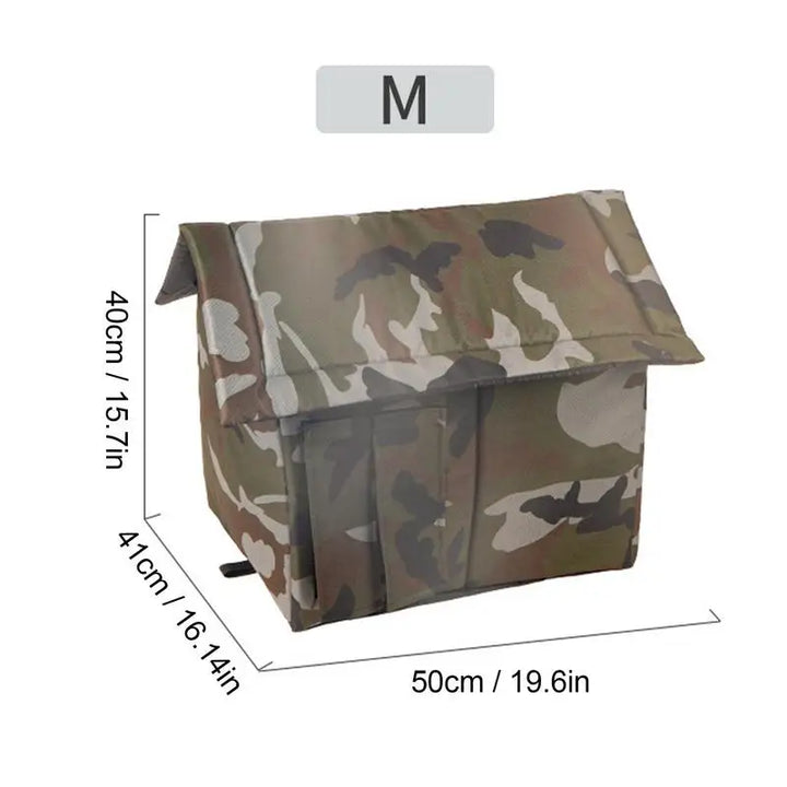 Abri extérieur camouflage pour chat errant – chaud, imperméable et protecteur