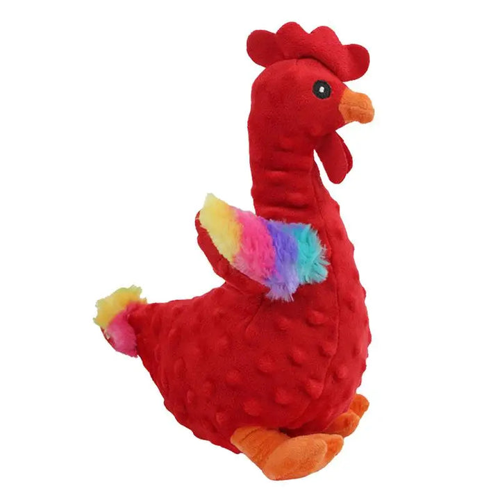 Jouet Couineur en Peluche Coq Rieur pour Chien - HautePattes