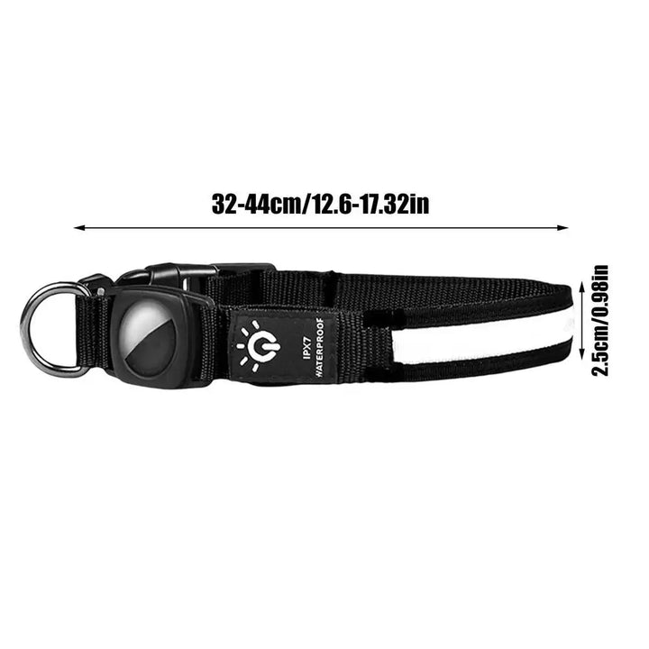 Collier lumineux chien AirTag : visible, localisable, rassurant de jour comme de nuit