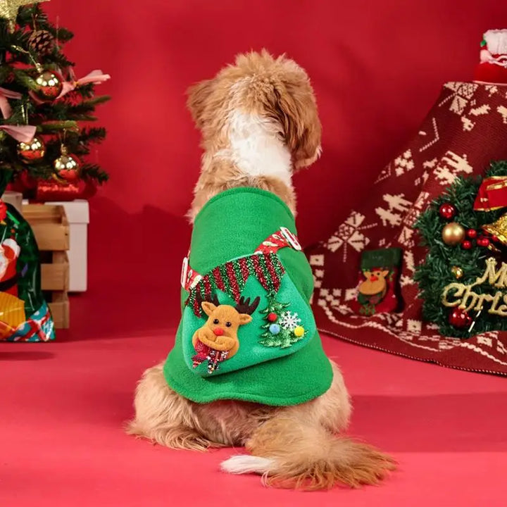 Tenue De Noël Pour Chien avec Sac à Dos Renne - HautePattes