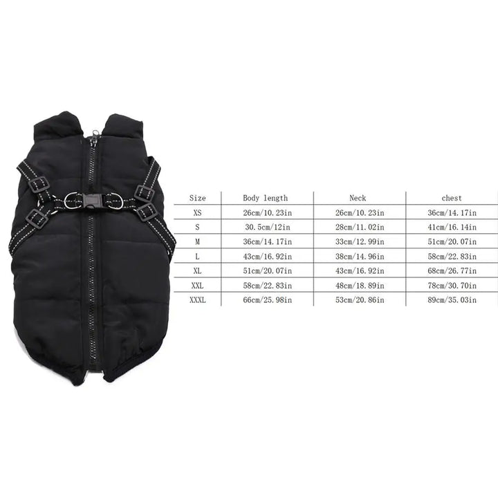 Manteau chaud avec harnais intégré – Hiver serein pour votre chien