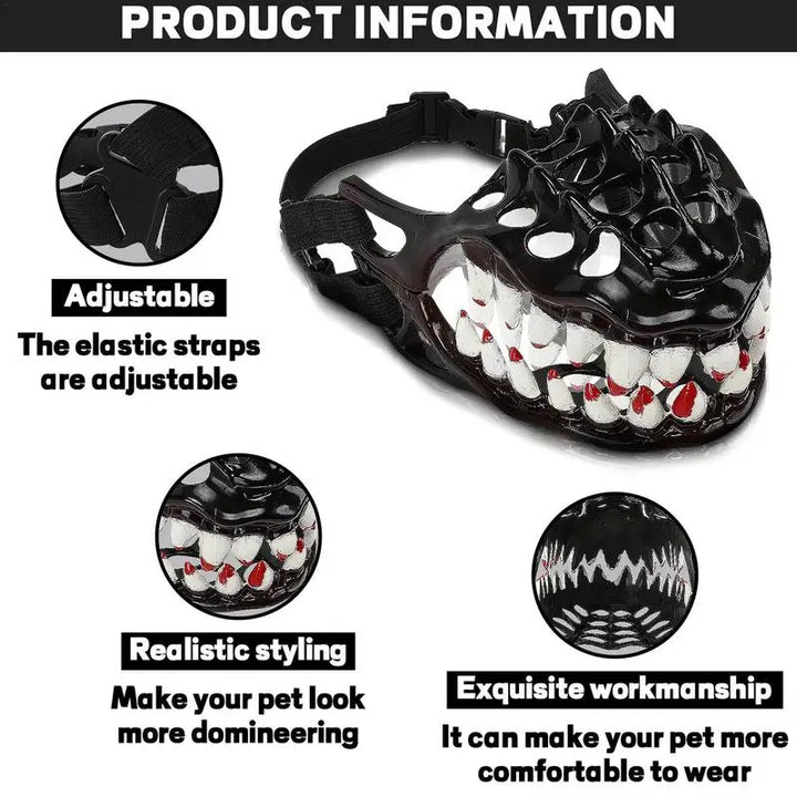 Muselière Halloween pour chien : gueule monstrueuse, confort affectueux