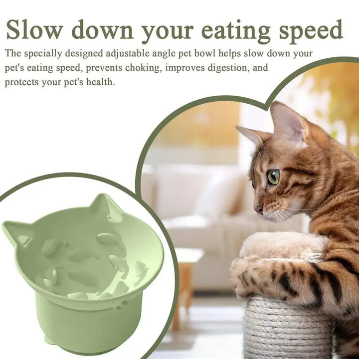 Gamelle à alimentation lente réglable Chat et Chien - HautePattes