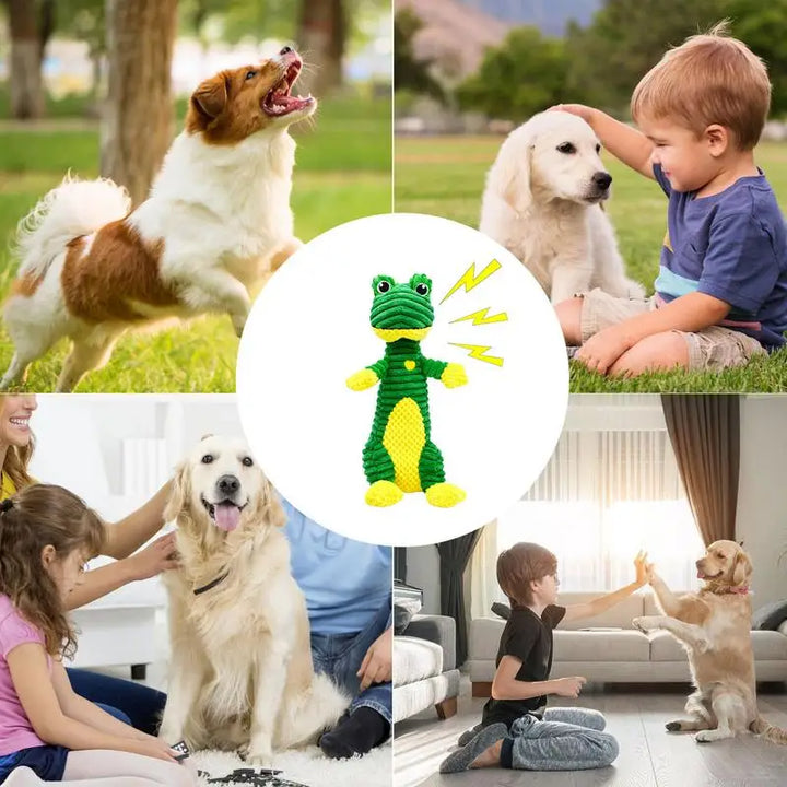 Poupée sonore pour chien grenouille verte - HautePattes