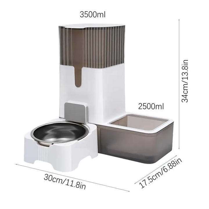 Distributeur Automatique 2-en-1 Nourriture & Eau - HautePattes