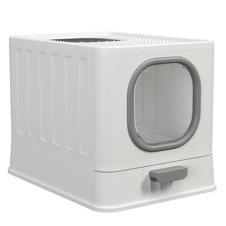 Bac à litière fermé pour chat design avec sortie par le haut