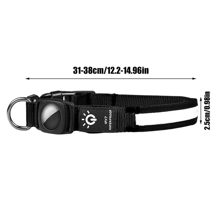 Collier lumineux chien AirTag : visible, localisable, rassurant de jour comme de nuit