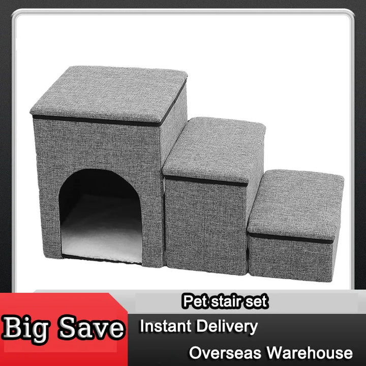 Escalier Multifonction 3-en-1 – Confort, Sécurité & Élégance - HautePattes