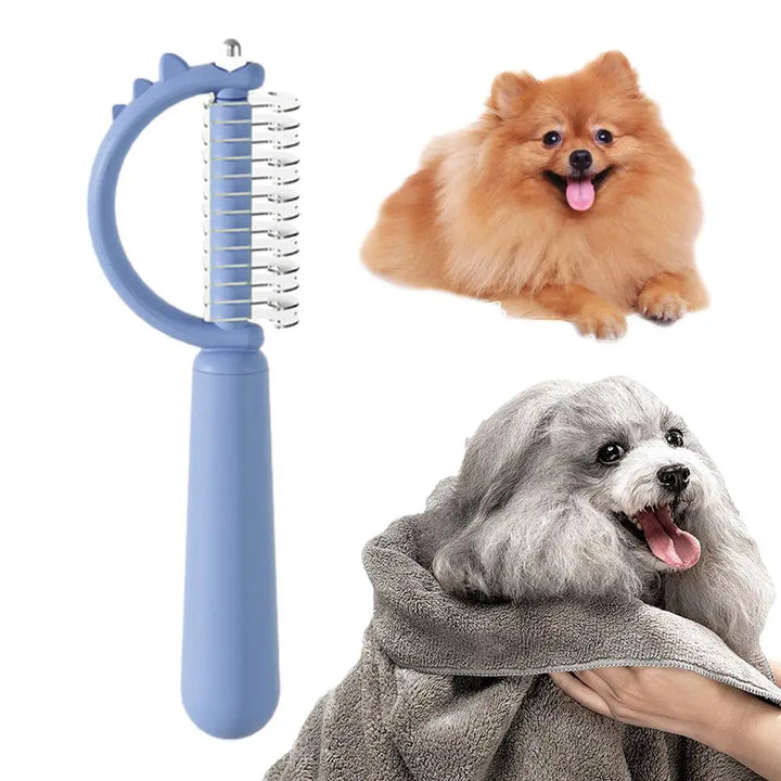 Peigne chien chat double face anti-mue et lissant