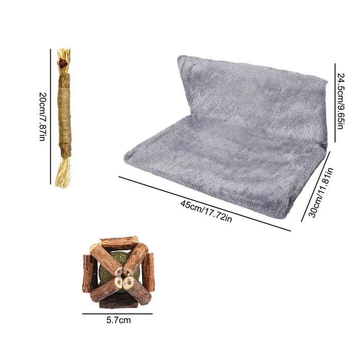 Hamac pour chat en flanelle et cadre en métal - HautePattes