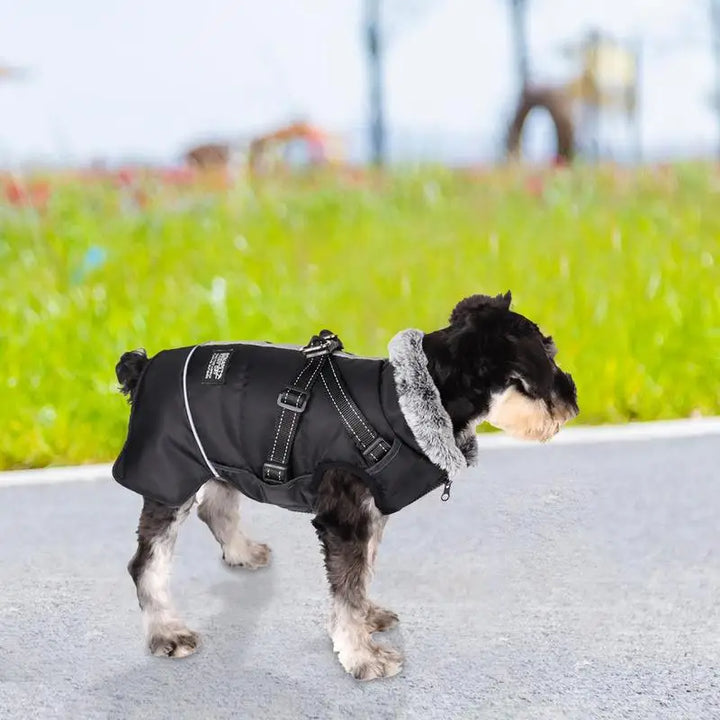 Manteau triple épaisseur avec harnais intégré et col chaud
