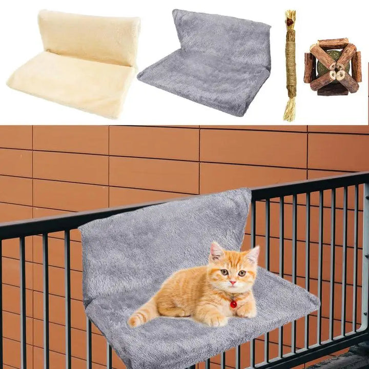 Hamac pour chat en flanelle et cadre en métal - HautePattes
