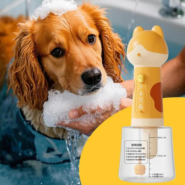 Distributeur de shampoing moussant électrique pour chien - HautePattes
