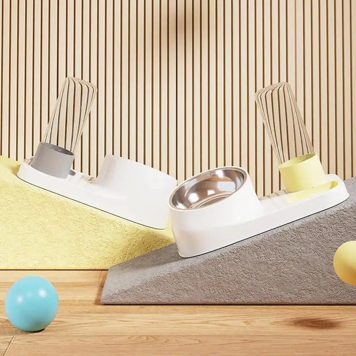 Gamelle de Nourriture et d’Eau pour Chat – Acier Inoxydable - HautePattes