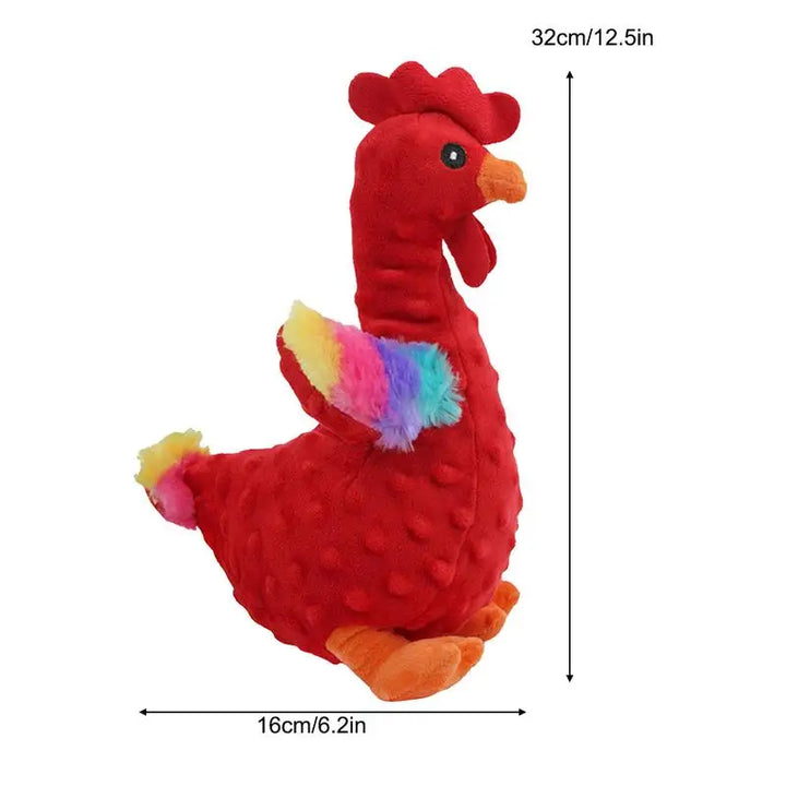 Jouet Couineur en Peluche Coq Rieur pour Chien - HautePattes