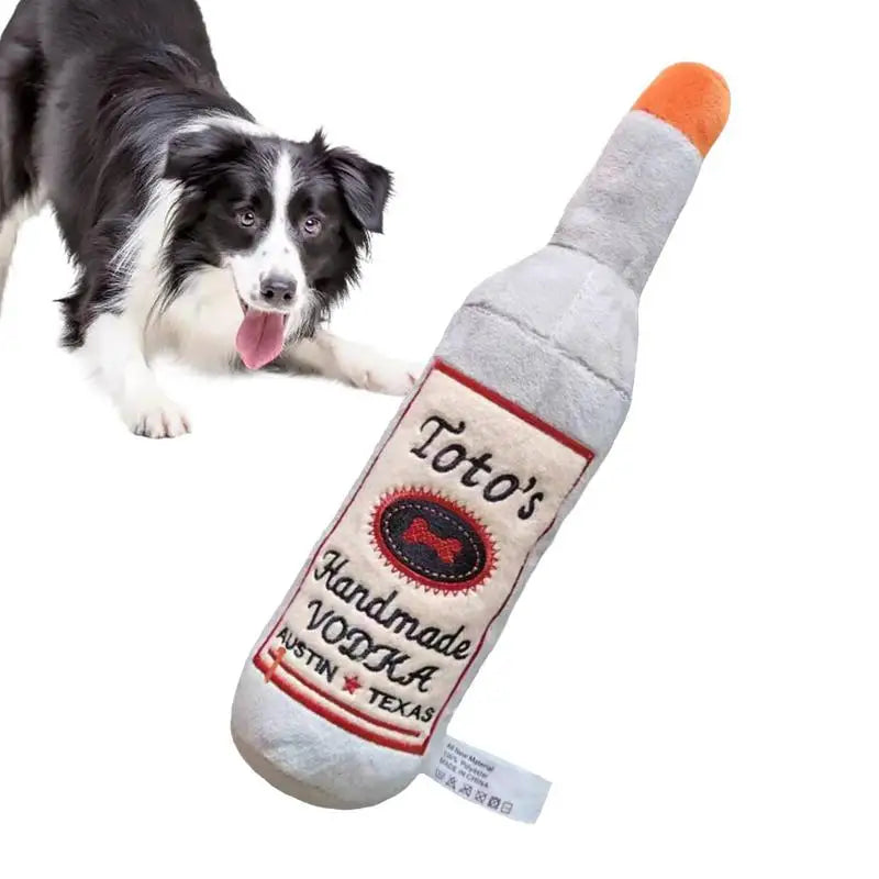 Peluche Sonore pour Chien Bouteille de Vodka - HautePattes