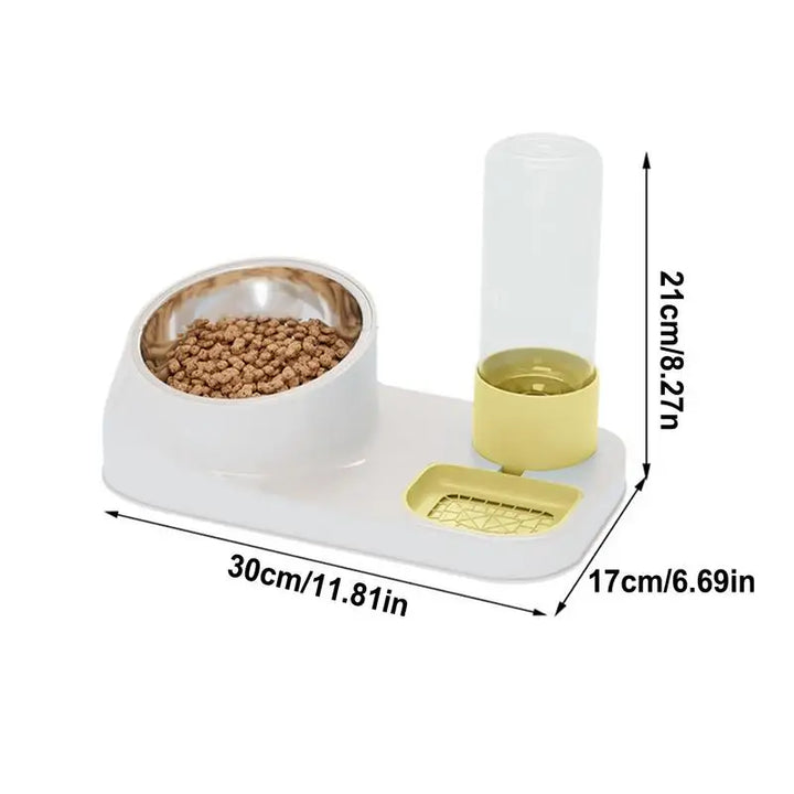 Gamelle de Nourriture et d’Eau pour Chat – Acier Inoxydable - HautePattes