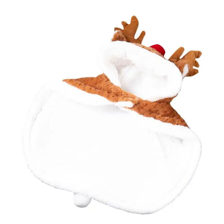 Cape de Noël renne – Déguisement doux pour chat ou petit chien