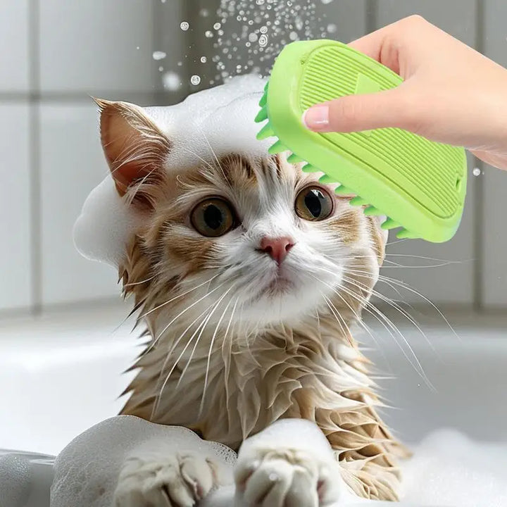 Brosse bain antidérapante chien : massage relaxant & prise sûre