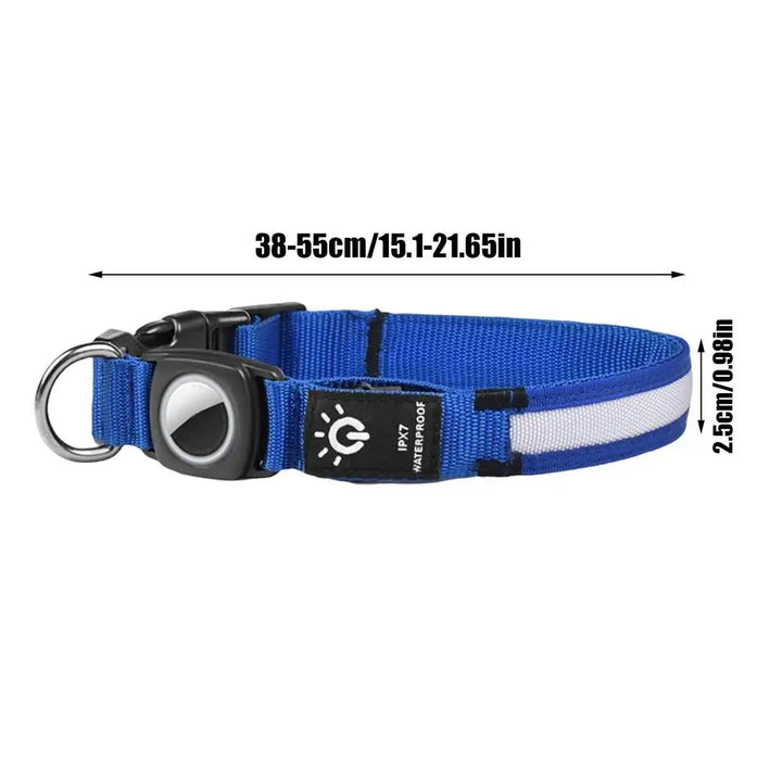 Collier lumineux chien AirTag : visible, localisable, rassurant de jour comme de nuit