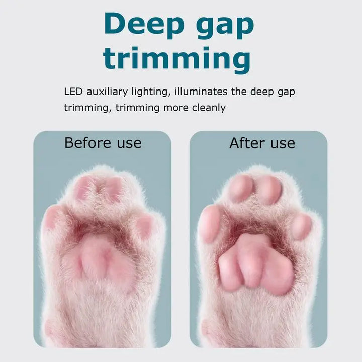 Tondeuse pattes chien & chat : douce, LED, sans stress