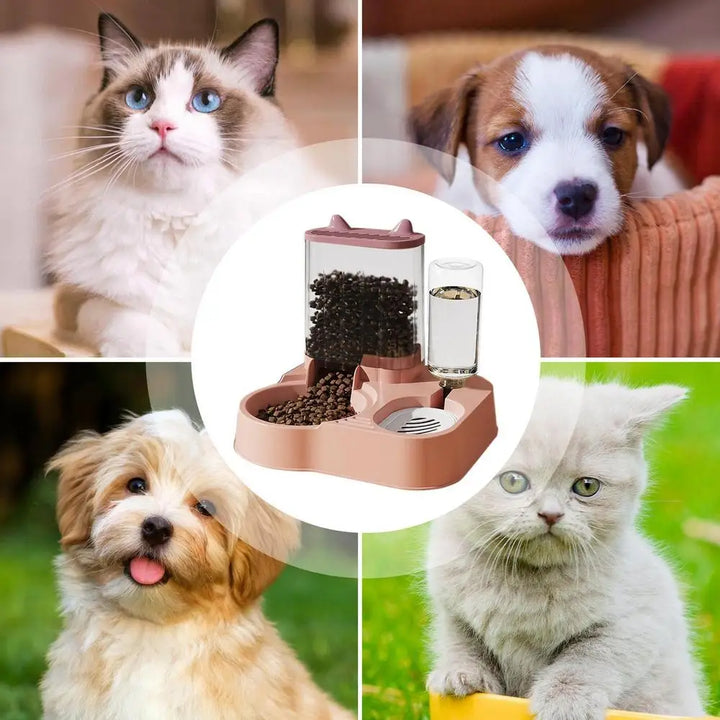 Distributeur Automatique 2-en-1 pour Nourriture & Eau - HautePattes