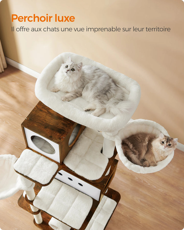 Arbre à chat 197 cm – Un refuge stable pour plusieurs chats