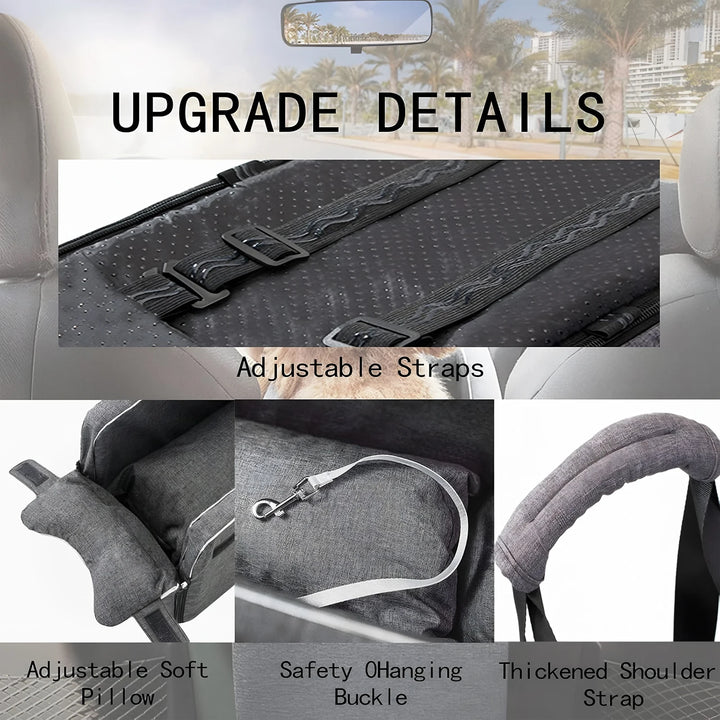 Siège Rehausseur 2-en-1 – Voyages Sûrs et Confortables pour Chiens & Chats - HautePattes