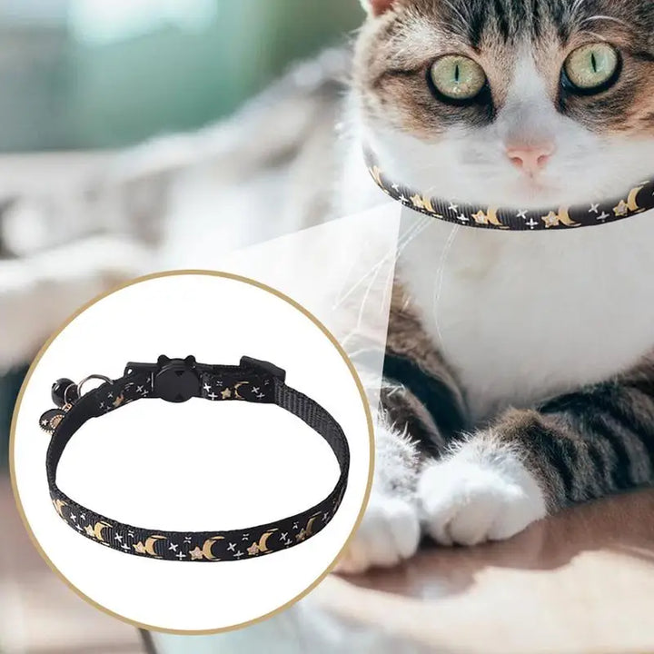 Collier chat Moon & Star : lien sacré & style céleste