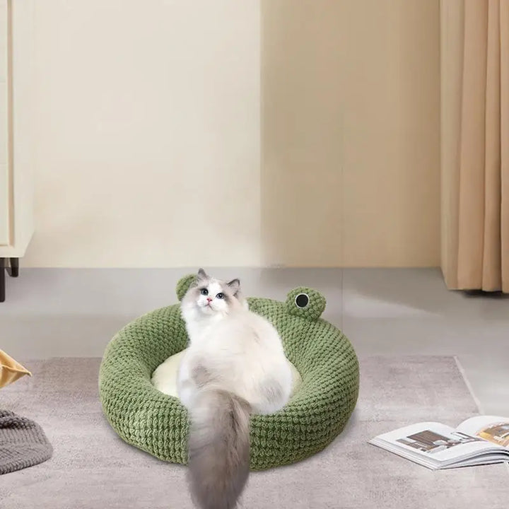 Panier pour Chat et Petit Chien – Design Grenouille Douillet - HautePattes