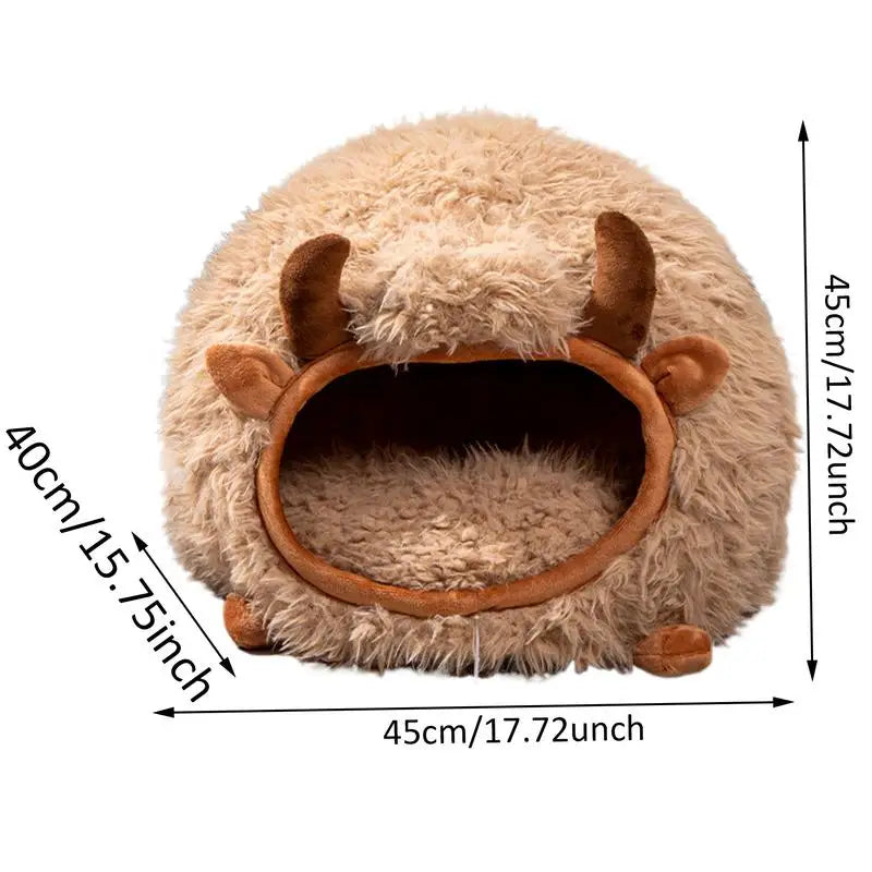 Grotte de lit pour chat Design yak - HautePattes