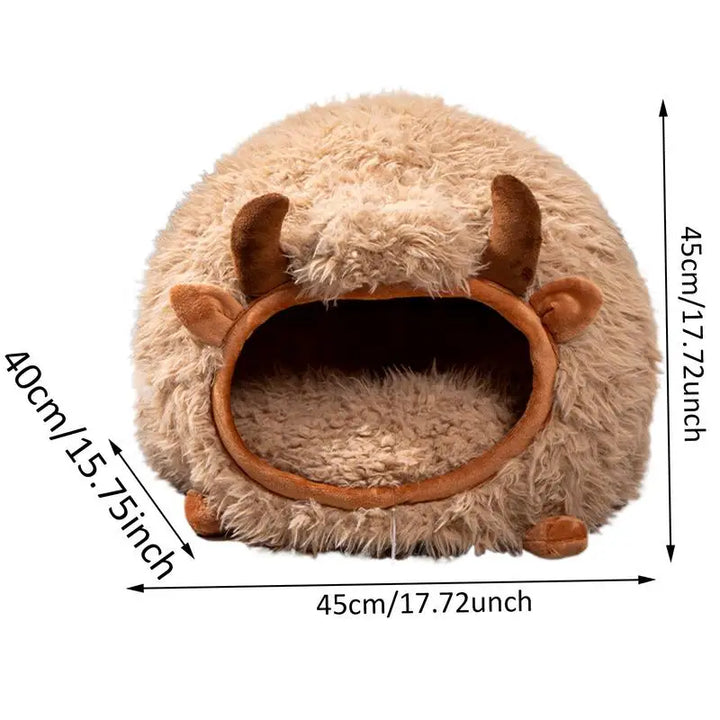Grotte de lit pour chat Design yak - HautePattes