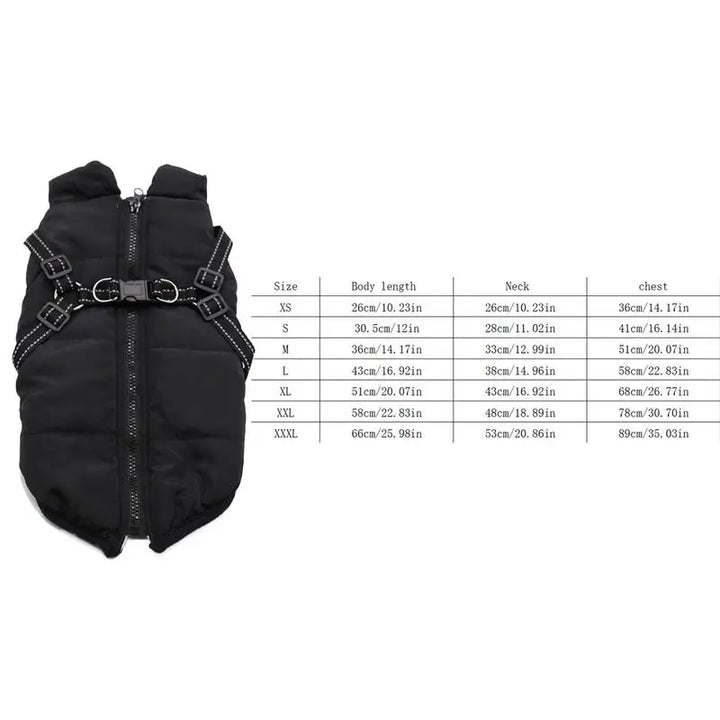 Manteau chaud avec harnais intégré – Hiver serein pour votre chien