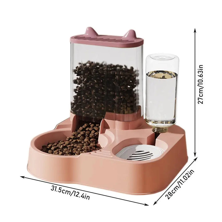 Distributeur Automatique 2-en-1 pour Nourriture & Eau - HautePattes