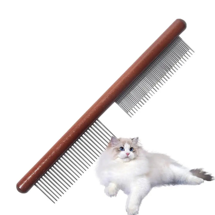 Peigne anti-puces chien chat en bois pour un soin apaisant