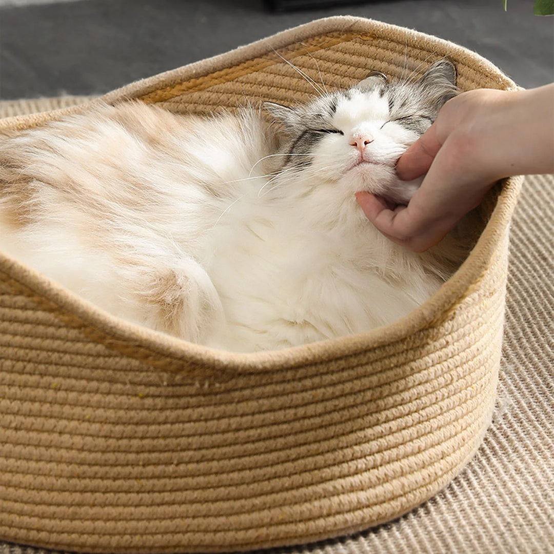 Panier Nid pour Chat et Chien en Osier Fait Main - HautePattes