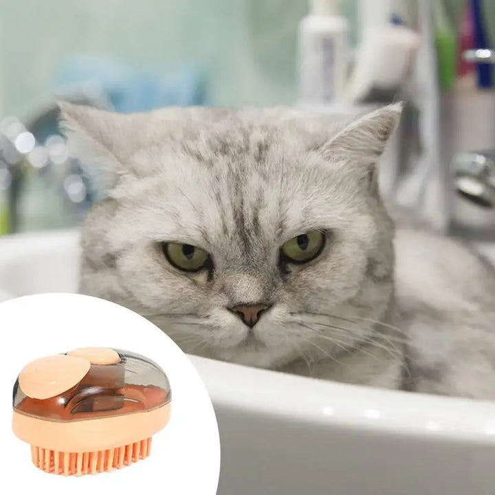 Brosse bain chien chat : pelage doux, massage relaxant
