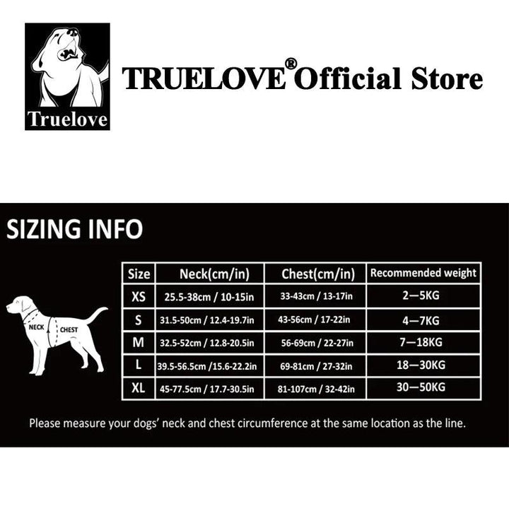 Harnais True love anti-traction chien nylon réfléchissant - HautePattes