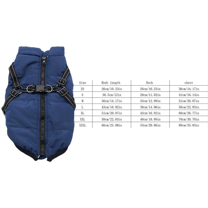 Manteau chaud avec harnais intégré – Hiver serein pour votre chien