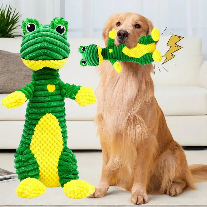 Poupée sonore pour chien grenouille verte - HautePattes