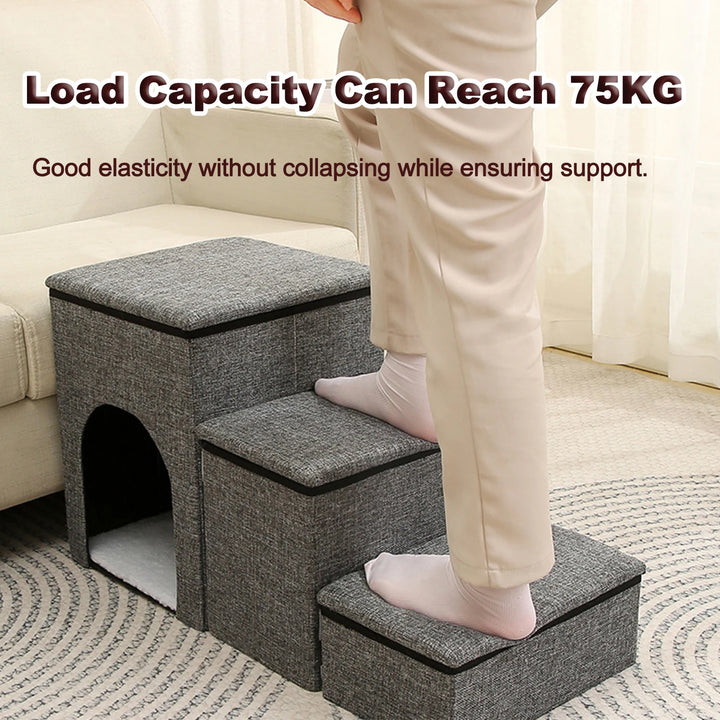 Escalier Pliable 3-en-1 Premium pour Chiens et Chats - HautePattes