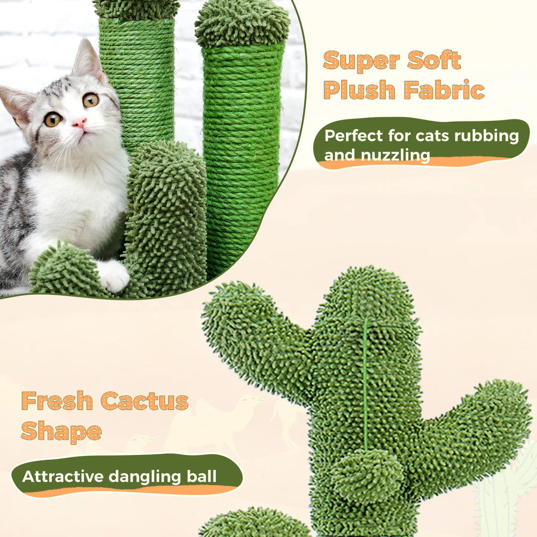 Griffoir cactus pour chat qui canalise l’instinct avec style